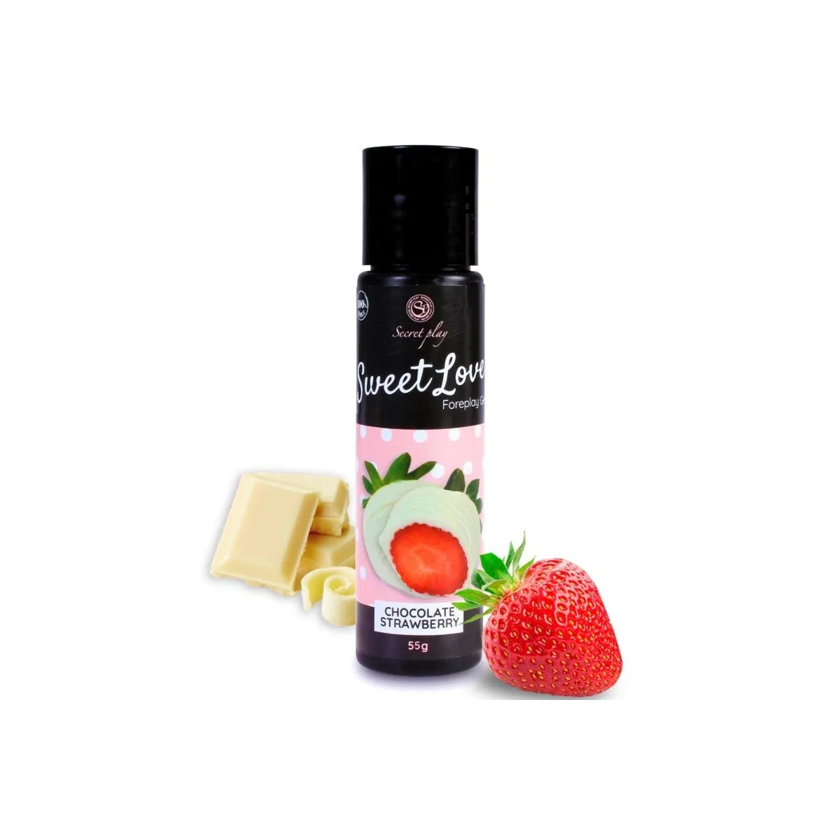 Gel Sweet Love Erdbeere und Weisse Schokolade 60 ml von Secretplay Cosmetic | Fesselliebe.de