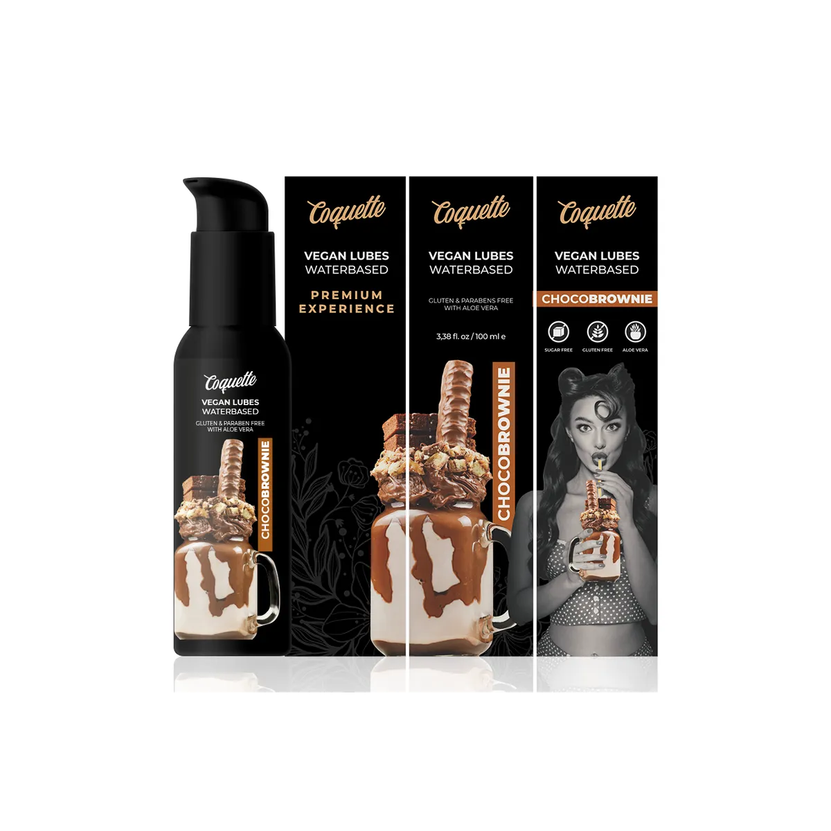 Premium-Erlebnis 100 ml Veganes Glütmittel Chocobrownie von Coquette Cosmetics | Fesselliebe.de