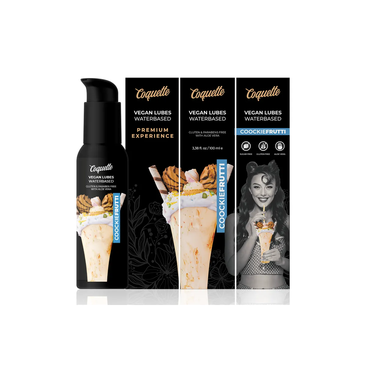 Premium Experience Veganes Gleitmittel Cookiefrutti 100ml von Coquette Cosmetics | Fesselliebe.de
