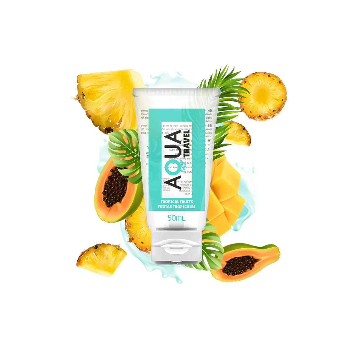 Flavour Gleitmittel auf Wasserbasis Tropische Früchte - 50 ml von Aqua Travel | Fesselliebe.de
