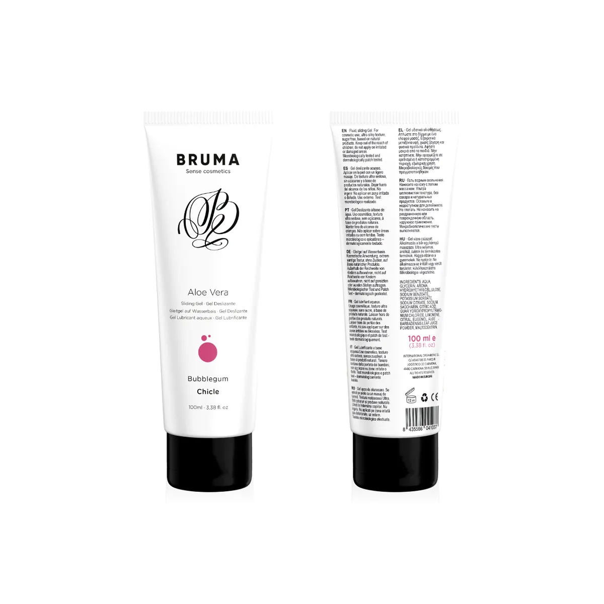 Aloe Vera Gleitgel Bubblegum Geschmack 100 ml von Bruma | Fesselliebe.de