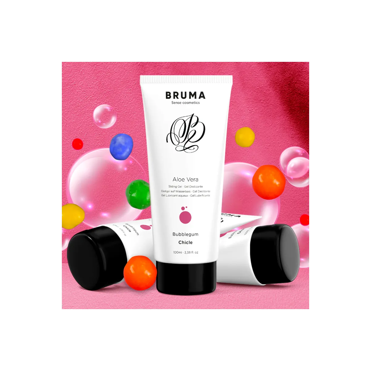 Aloe Vera Gleitgel Bubblegum Geschmack 100 ml von Bruma | Fesselliebe.de