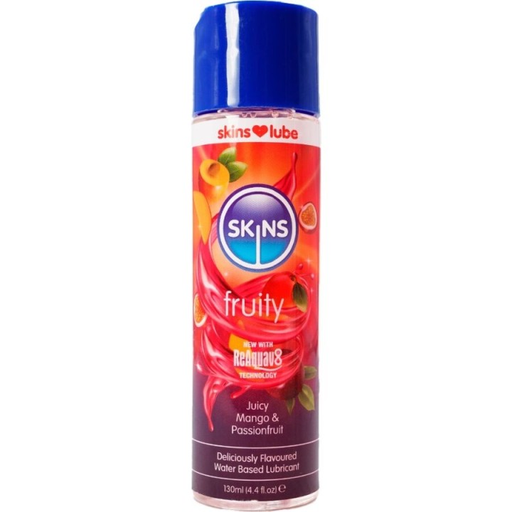 Fruchtiges, Wasserbasiertes Gleitmittel Mango & Passionsfrucht 130 ml von Skins | Fesselliebe.de