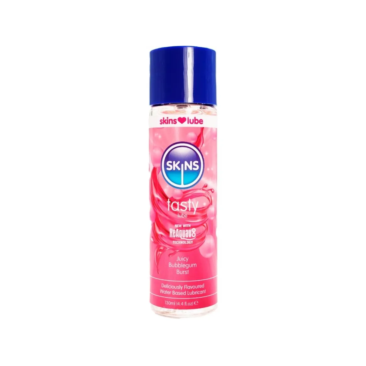Leckeres, Wasserbasiertes Gleitmittel mit Bubblegum-Farbe 130 ml von Skins | Fesselliebe.de