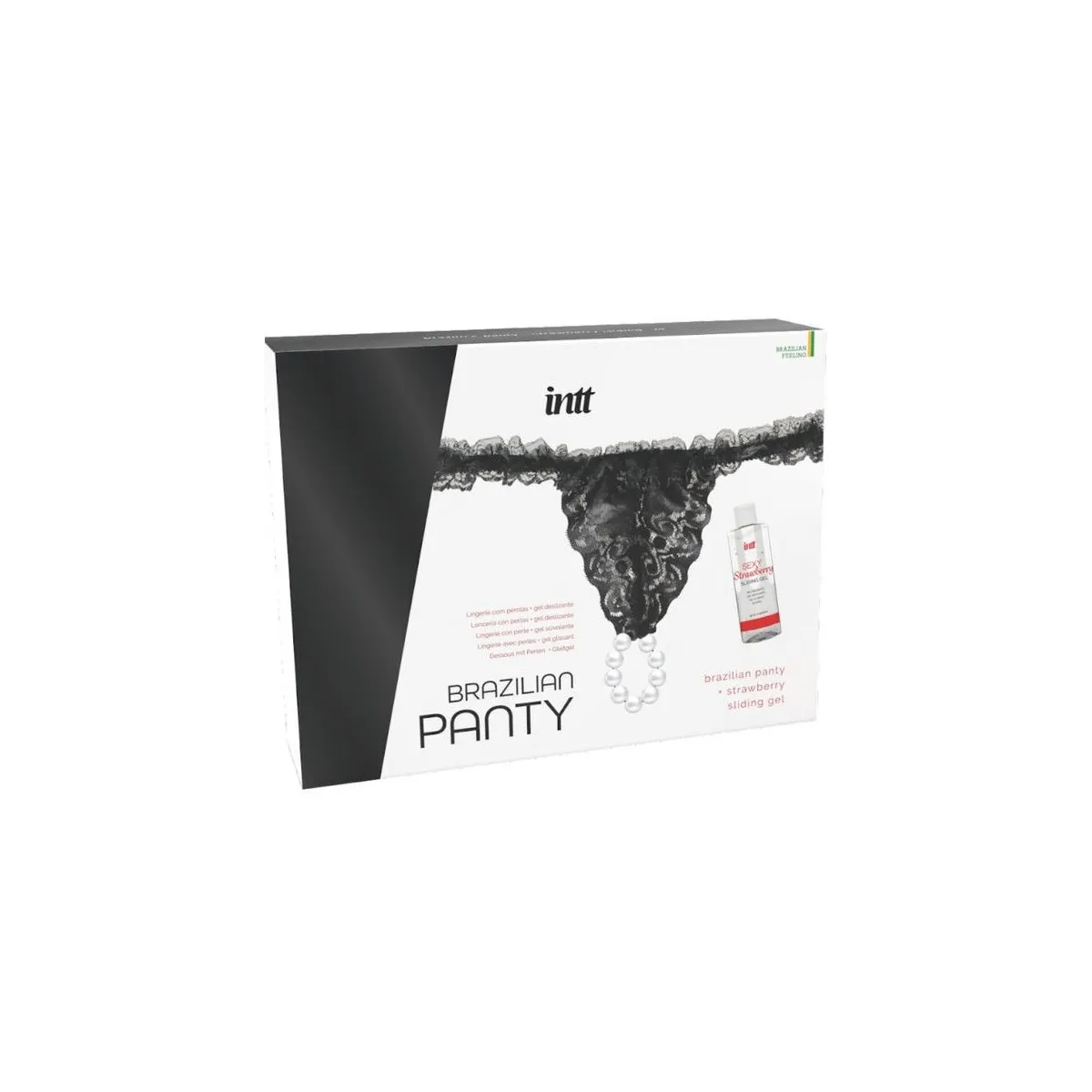 Brasilianisches Schwarzes Höschen mit Perlen und Schmiergel 50 ml von Intt Releases | Fesselliebe.de