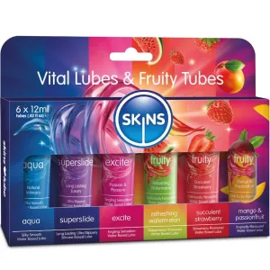 Vital & Fruity Glubes Kit Gleitmittel 6 X 12 ml von Skins | Fesselliebe.de