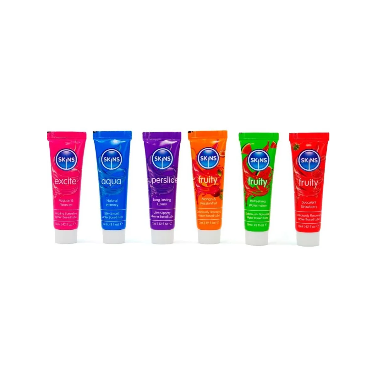 Vital & Fruity Glubes Kit Gleitmittel 6 X 12 ml von Skins | Fesselliebe.de