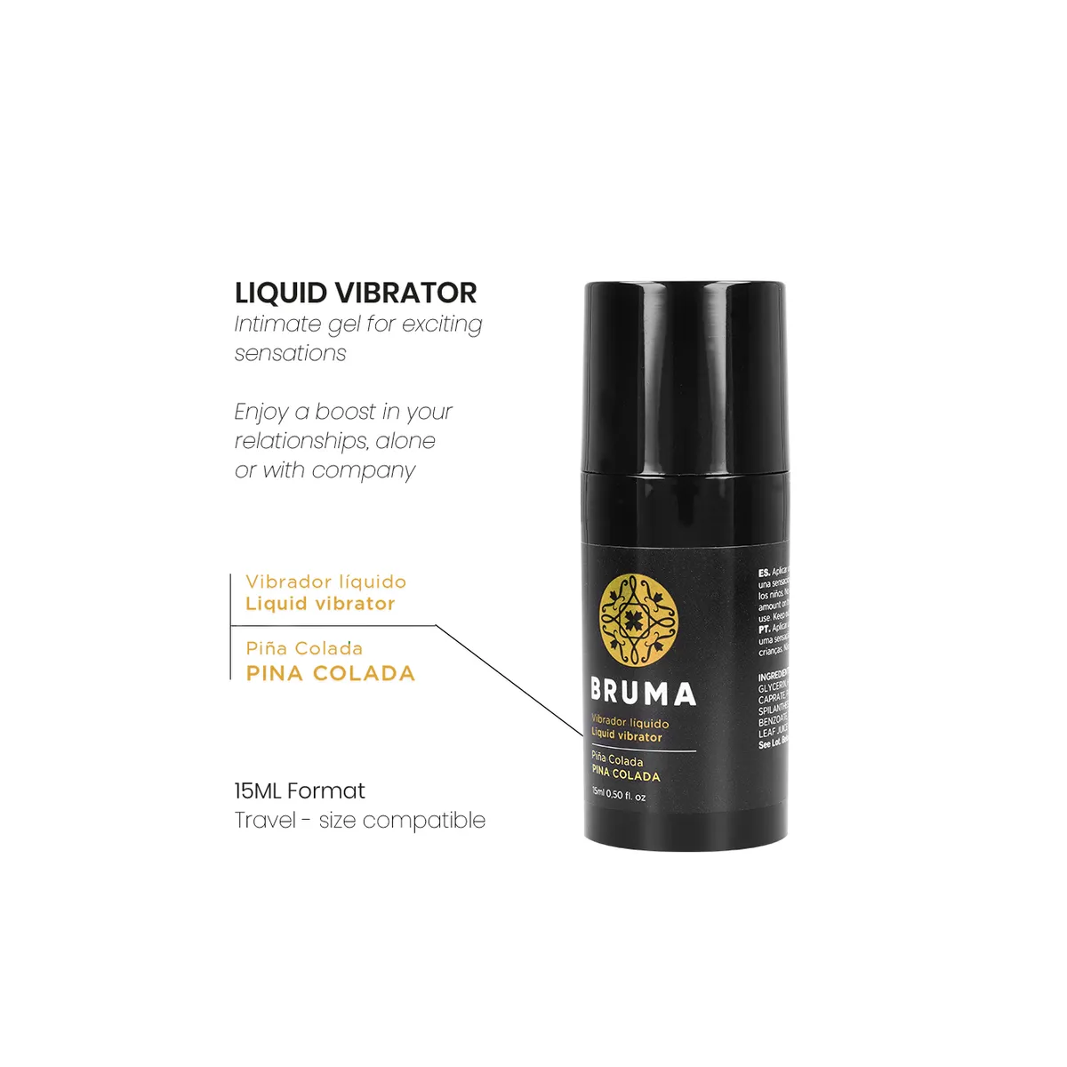 Flüssiger Vibrator Ultra Gleitend Pina Colada 15 ml von Bruma | Fesselliebe.de
