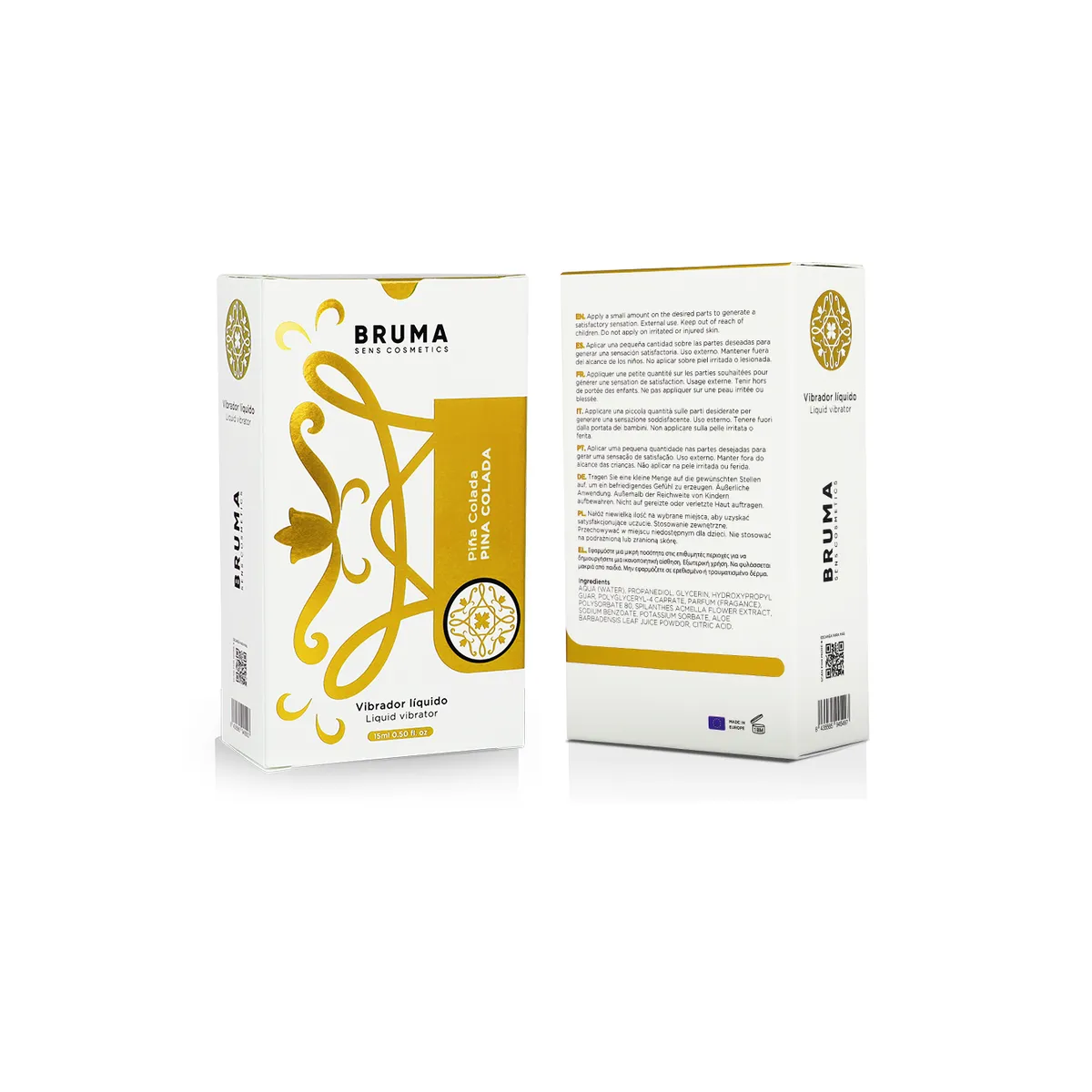 Flüssiger Vibrator Ultra Gleitend Pina Colada 15 ml von Bruma | Fesselliebe.de