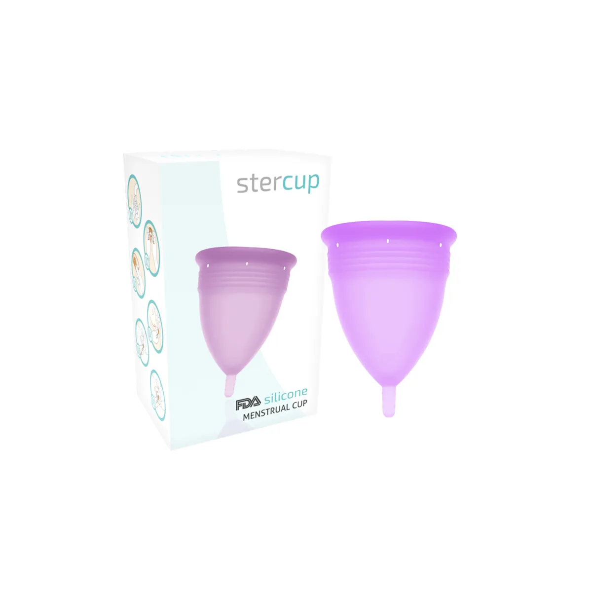 Fda Silikon-Menstrualcup Flieder - Grösse L von Stercup | Fesselliebe.de