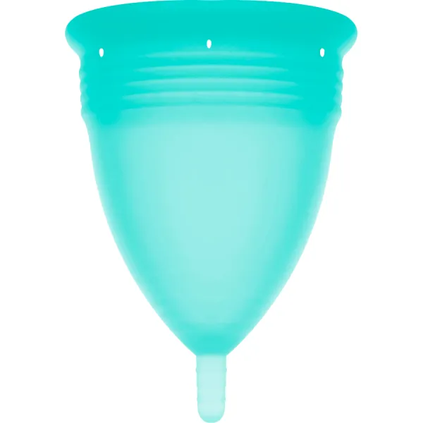 Fda Silikon-Menstrualcup Aquamarin - Grösse S von Stercup | Fesselliebe.de