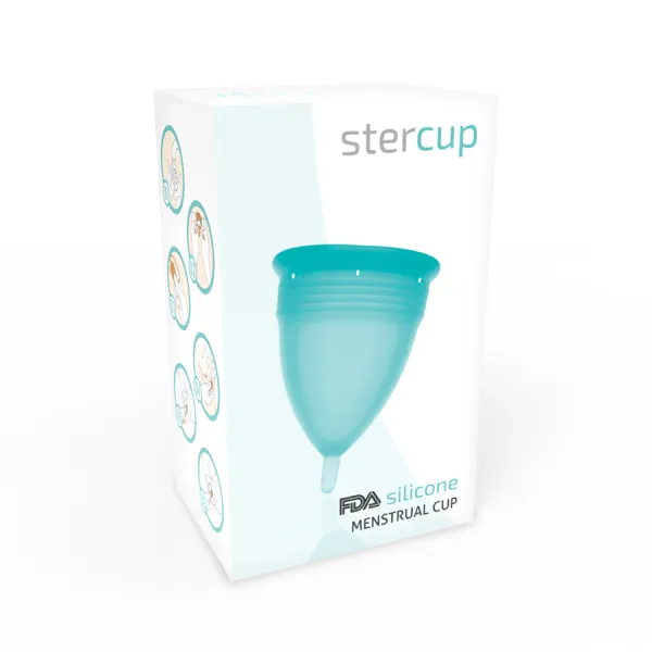 Fda Silikon-Menstrualcup Aquamarin - Grösse S von Stercup | Fesselliebe.de