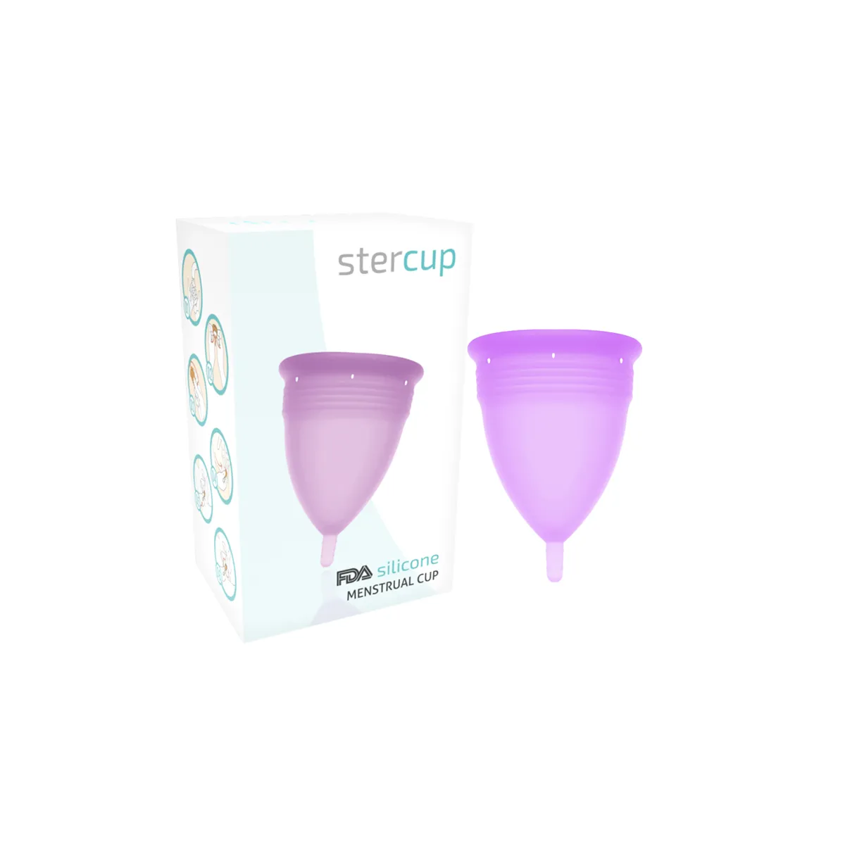 Fda Silikon-Menstrualcup Flieder - Grösse S von Stercup | Fesselliebe.de