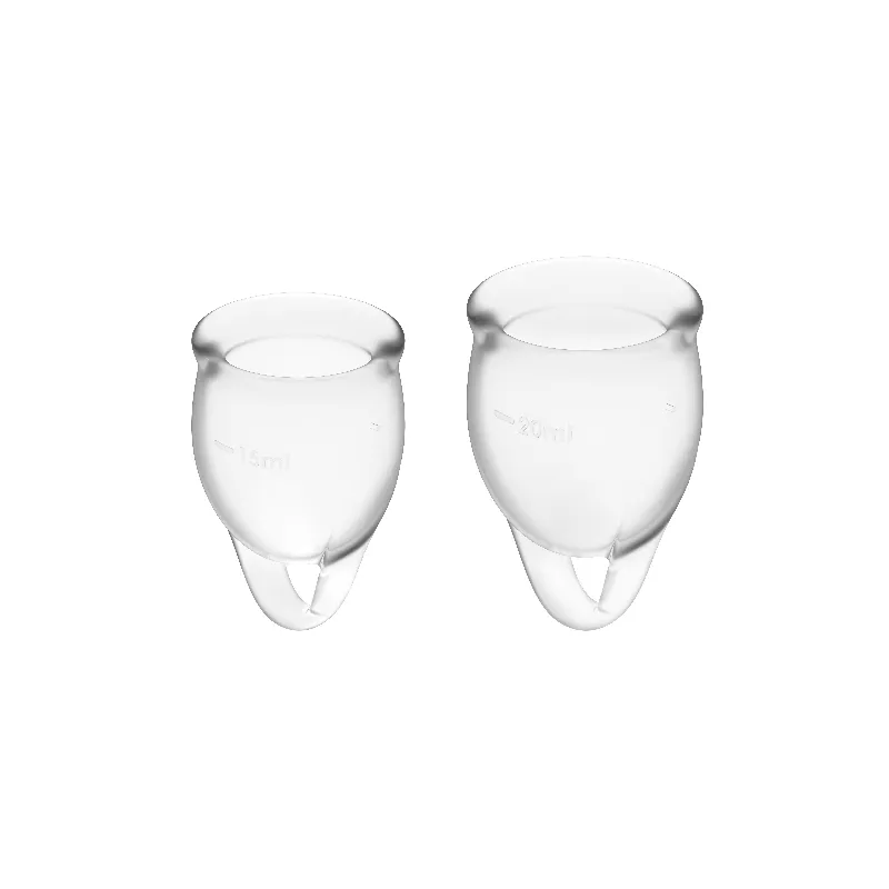 Feel Confident Menstrual Cup Clear 15 + 20 ml von Satisfyer Menstrual Cups | Fesselliebe.de
