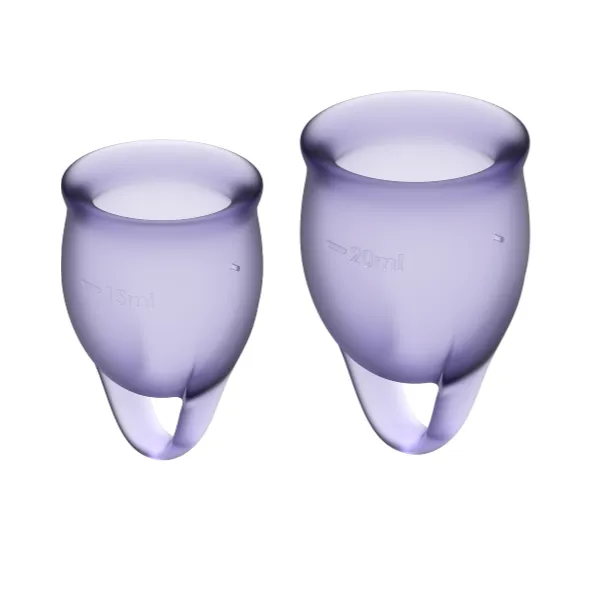 Feel Confident Menstrual Cup Lila 15 + 20 ml von Satisfyer Menstrual Cups | Fesselliebe.de
