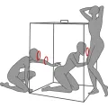 Kink Club Cabin Scandale Schwarz & Rot von Secret Dome