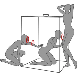 Kink Club Cabin Scandale Schwarz & Rot von Secret Dome