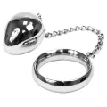 Cockring 40mm + Kette mit Metallkugel von Metal Hard