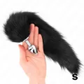 Anal Plug Grösse S 7 X 3 cm mit Kunststoffschwanz 40 cm Schwarz von Kink Pleasure Plugs