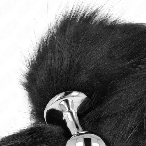 Anal Plug Grösse M 8 X 3,5 cm mit Kunststoffschwanz 40 cm Schwarz von Kink Pleasure Plugs