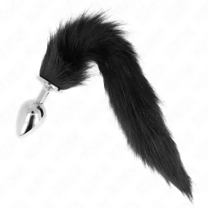 Anal Plug Grösse L 10 X 4 cm mit Kunststoffschwanz 40 cm Schwarz von Kink Pleasure Plugs | Fesselliebe.de