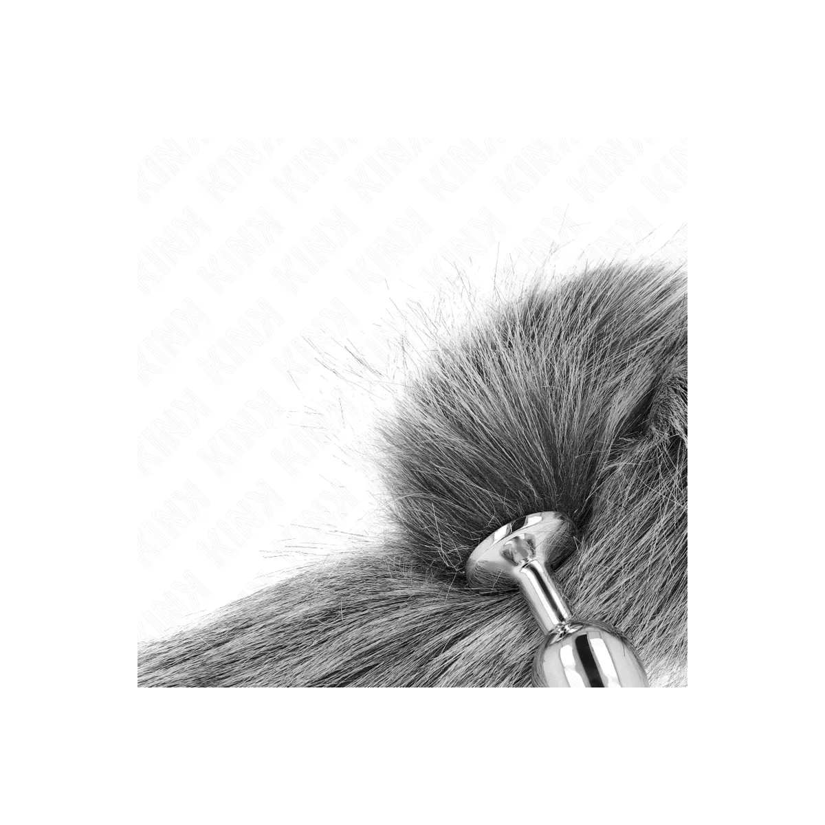 Anal Plug Grösse S 7 X 3 cm mit Kunststoffschwanz 40 cm Grau von Kink Pleasure Plugs | Fesselliebe.de