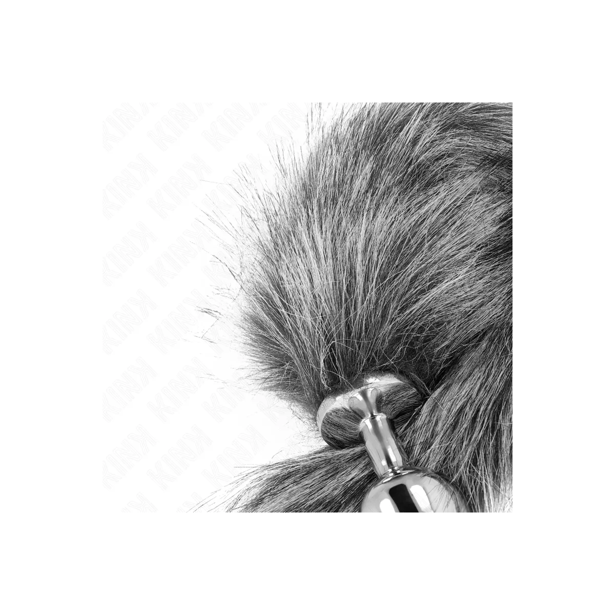 Anal Plug Grösse M 8 X 3,5 cm mit Kunststoffschwanz 40 cm Grau von Kink Pleasure Plugs | Fesselliebe.de