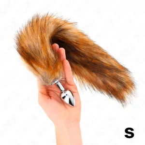 Anal Plug Grösse S 7 X 3 cm mit Kunststoffschwanz 40 cm Braun von Kink Pleasure Plugs