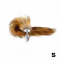Anal Plug Grösse S 7 X 3 cm mit Kunststoffschwanz 40 cm Braun von Kink Pleasure Plugs