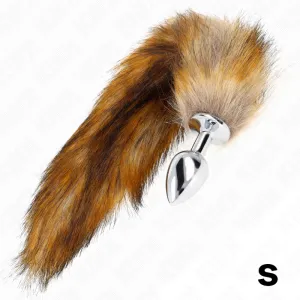 Anal Plug Grösse S 7 X 3 cm mit Kunststoffschwanz 40 cm Braun von Kink Pleasure Plugs