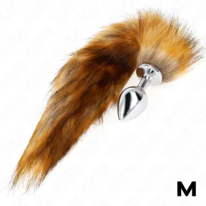 Anal Plug Grösse M 8 X 3,5 cm mit Kunststoffschwanz 40 cm Braun von Kink Pleasure Plugs