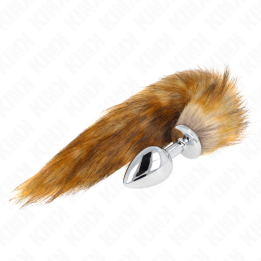 Anal Plug Grösse L 10 X 4 cm mit Kunststoffschwanz 40 cm Braun von Kink Pleasure Plugs | Fesselliebe.de