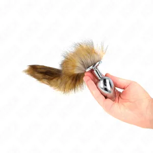 Anal Plug Grösse L 10 X 4 cm mit Kunststoffschwanz 40 cm Braun von Kink Pleasure Plugs