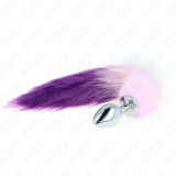 Anal Plug Grösse L 10 X 4 cm mit Kunststoffschwanz 40 cm Lila von Kink Pleasure Plugs | Fesselliebe.de