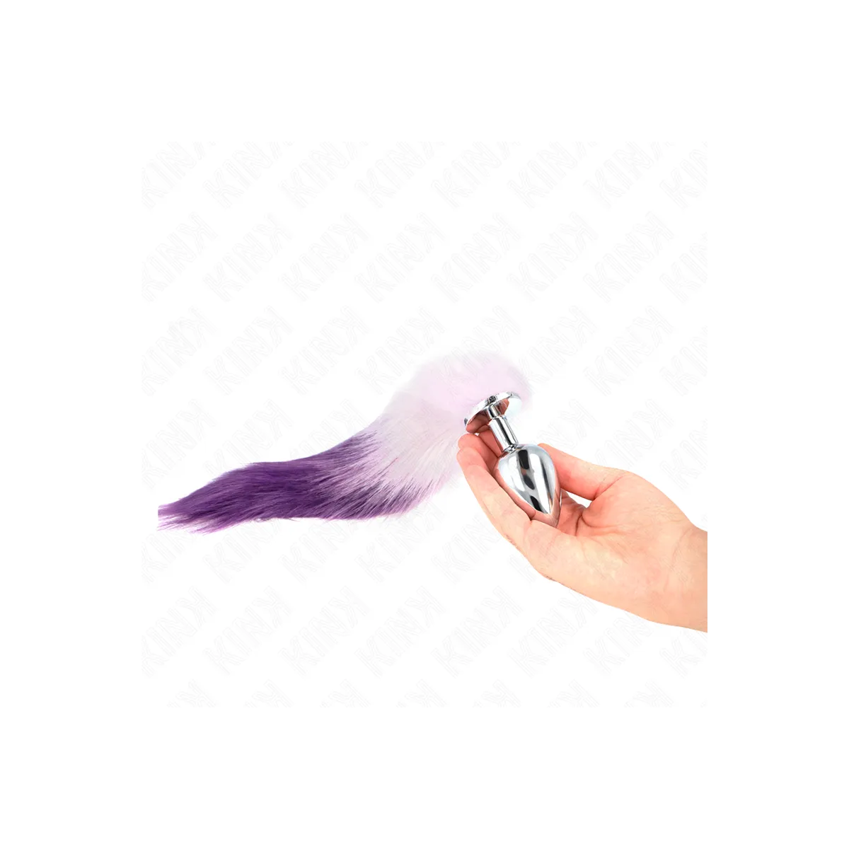 Anal Plug Grösse L 10 X 4 cm mit Kunststoffschwanz 40 cm Lila von Kink Pleasure Plugs | Fesselliebe.de