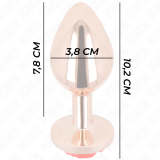 Rosa Goldener Analstecker mit Roter Rose L von Kink Pleasure Plugs | Fesselliebe.de