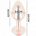 Rosa Goldener Analstecker mit Roter Rose M von Kink Pleasure Plugs