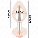 Rosa Goldener Analstecker mit Roter Rose M von Kink Pleasure Plugs | Fesselliebe.de