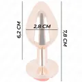 Rosa Goldener Analstecker mit Roter Rose S von Kink Pleasure Plugs
