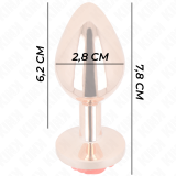 Rosa Goldener Analstecker mit Roter Rose S von Kink Pleasure Plugs | Fesselliebe.de
