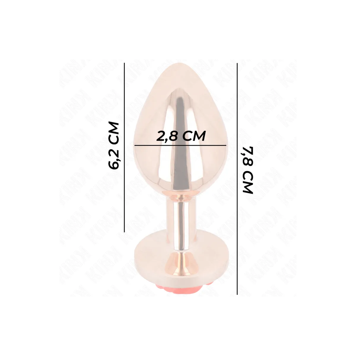 Rosa Goldener Analstecker mit Roter Rose S von Kink Pleasure Plugs | Fesselliebe.de