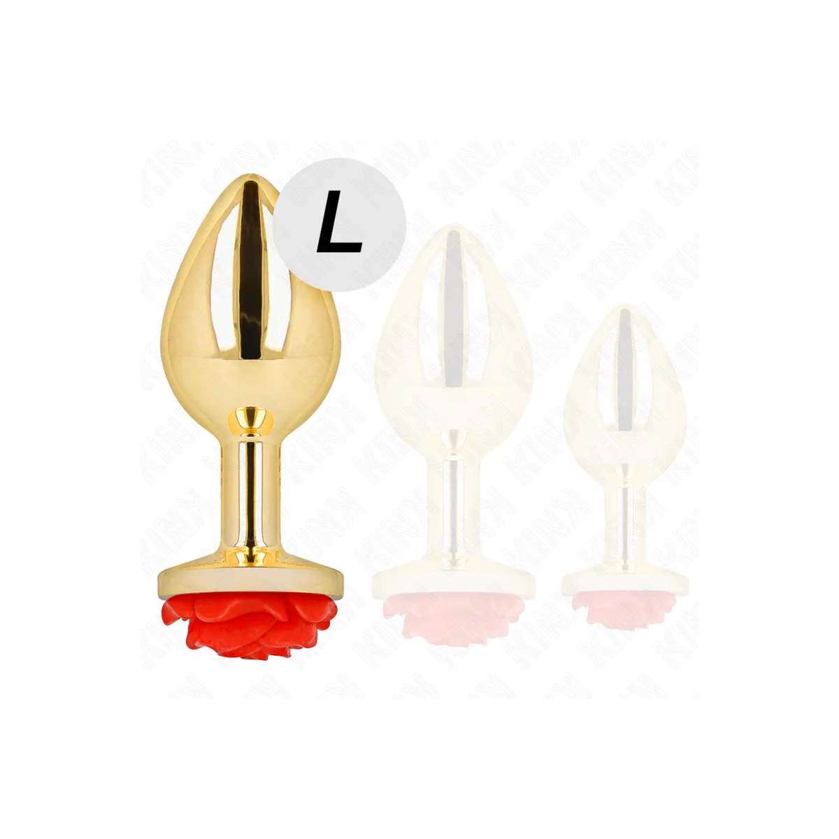 Plug Anal Gold Rose Rot Grösse L von Kink Pleasure Plugs | Fesselliebe.de