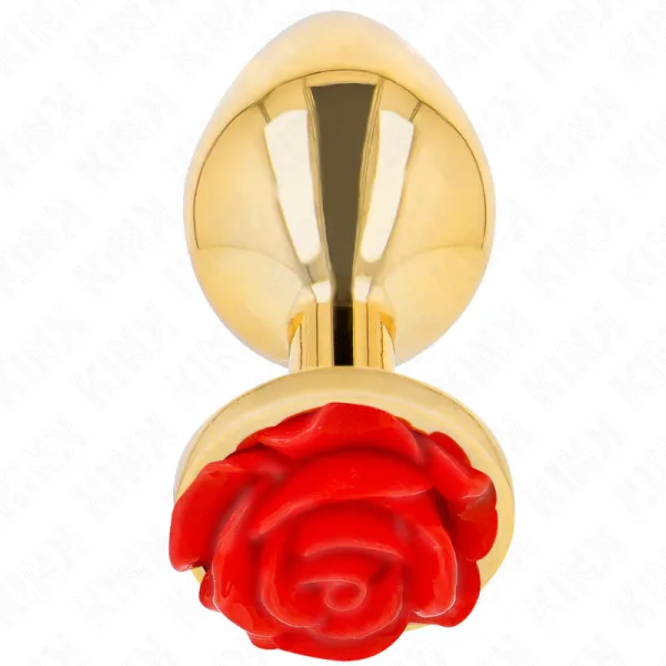 Plug Anal Gold Rose Rot Grösse L von Kink Pleasure Plugs | Fesselliebe.de