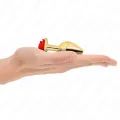 Plug Anal Gold Rose Rot Grösse S von Kink Pleasure Plugs