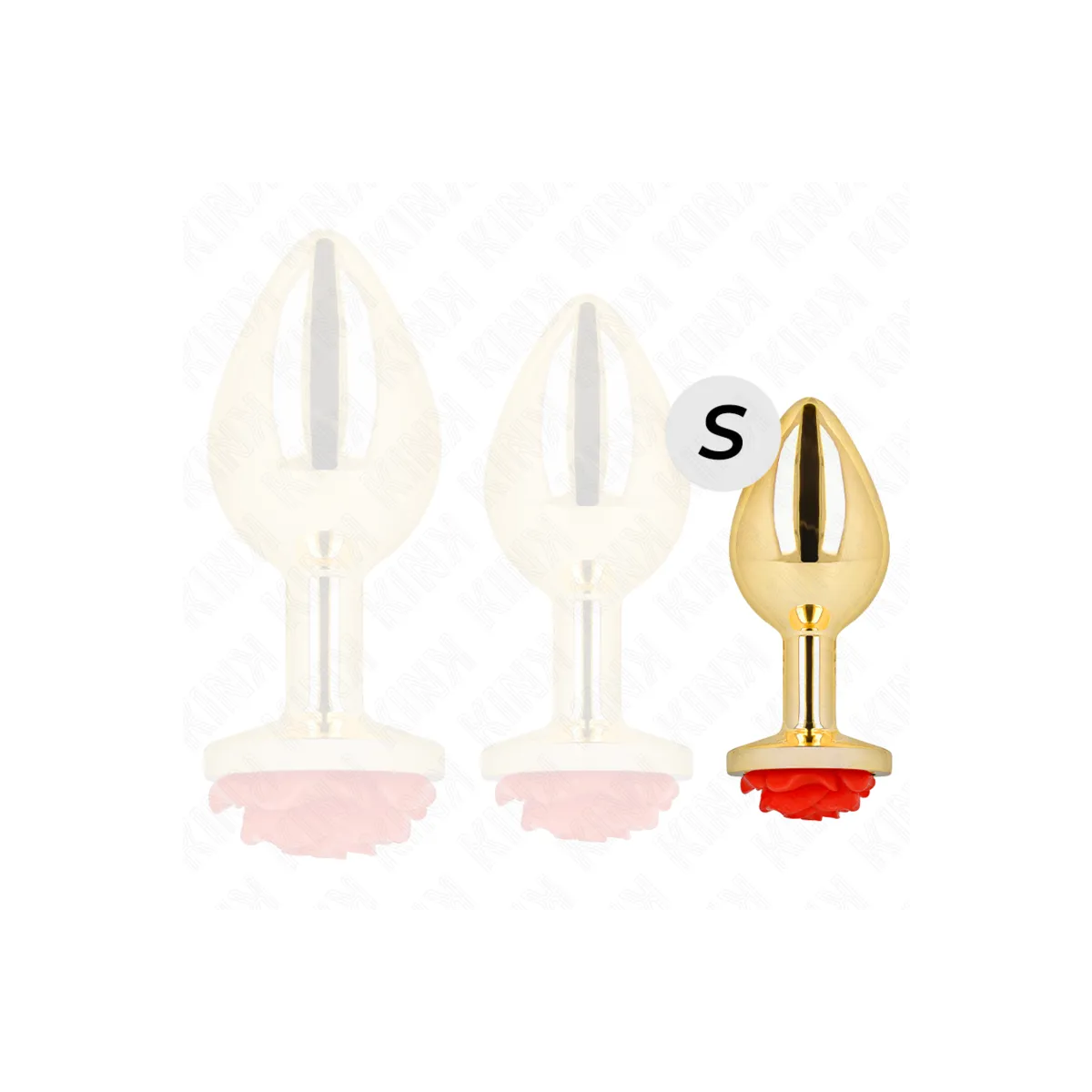 Plug Anal Gold Rose Rot Grösse S von Kink Pleasure Plugs | Fesselliebe.de