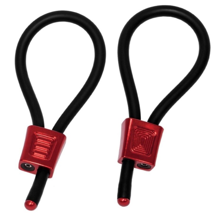 Prestige Electra Loops Verstellbare Cockringe Rot von Electrastim | Fesselliebe.de