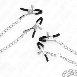 4 Nippel- und Kitzlerklammern Verstellbar, Silber von Kink Nipple Grip | Fesselliebe.de