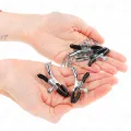 4 Nippel- und Kitzlerklammern Verstellbar, Silber von Kink Nipple Grip