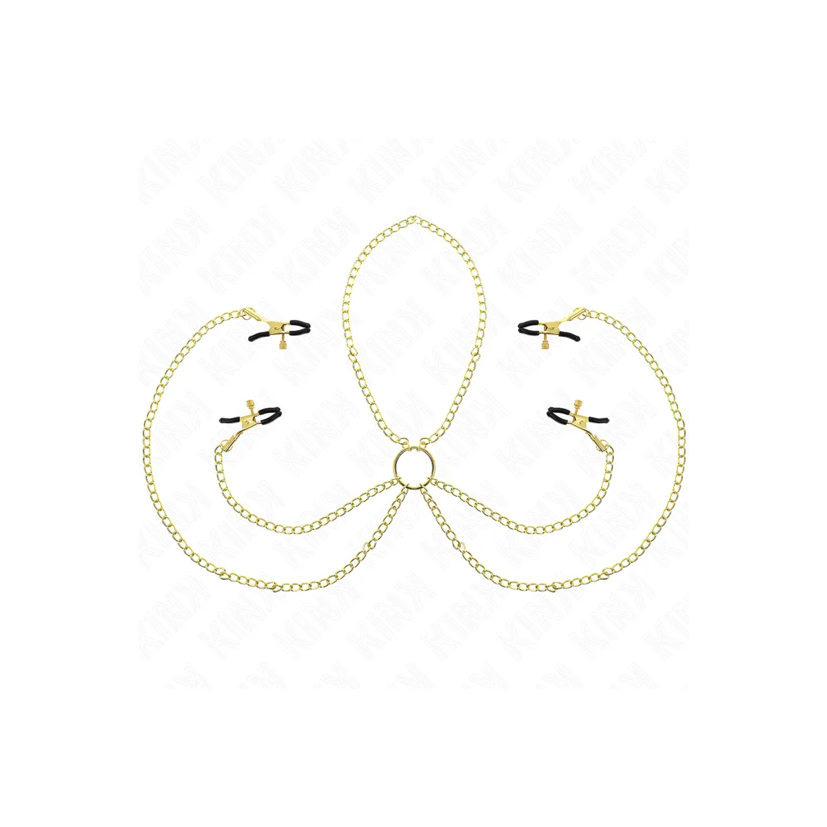 4 Nippel- und Kitzlerklammern, Verstellbar, Gold von Kink Nipple Grip | Fesselliebe.de