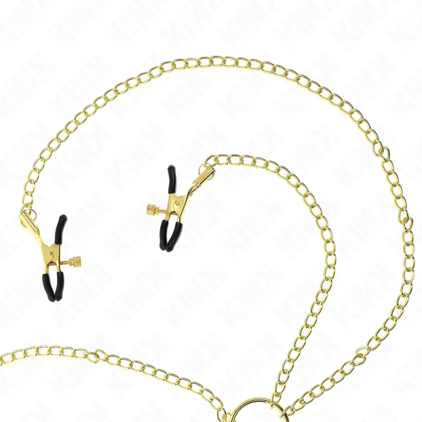 4 Nippel- und Kitzlerklammern, Verstellbar, Gold von Kink Nipple Grip | Fesselliebe.de